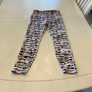 Fabeletics zebra print full length leggings